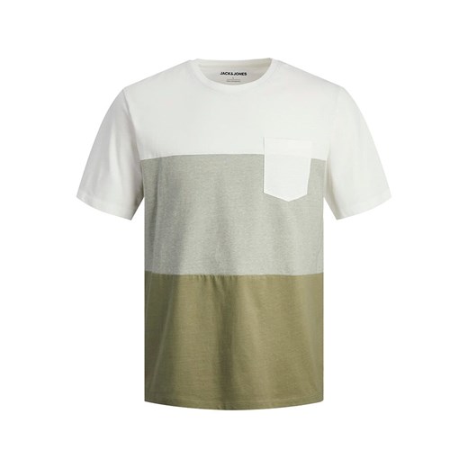 Jack &amp; Jones Koszulka w kolorze biało-oliwkowym ze sklepu Limango Polska w kategorii T-shirty męskie - zdjęcie 172436865