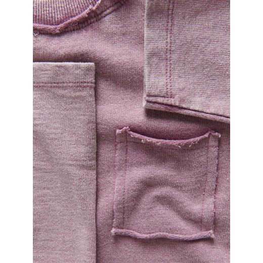 Reserved - Longsleeve oversize z kieszenią - fioletowy Reserved 134 (8 lat) Reserved