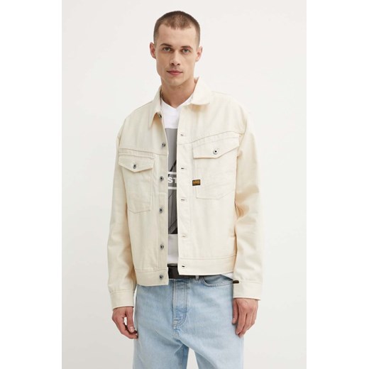 G-Star Raw kurtka męska kolor beżowy przejściowa D23593-D491 ze sklepu ANSWEAR.com w kategorii Kurtki męskie - zdjęcie 172438445