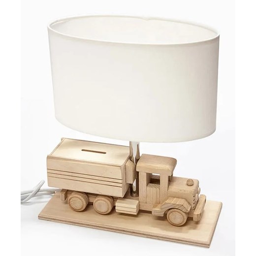 Biała lampka dziecięca ciężarówka ze skarbonką - S190-Edvin ze sklepu Edinos.pl w kategorii Lampy dziecięce - zdjęcie 172440919