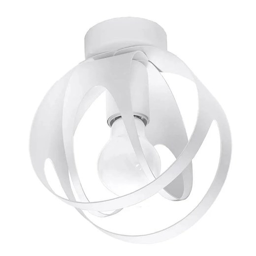 Biała okrągła lampa sufitowa ze stali - A192-Hoxa ze sklepu Edinos.pl w kategorii Lampy sufitowe - zdjęcie 172441155
