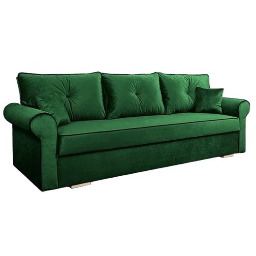 Rozkładana kanapa z funkcją spania butelkowa zieleń - Blosse 4X ze sklepu Edinos.pl w kategorii Sofy i kanapy - zdjęcie 172441408