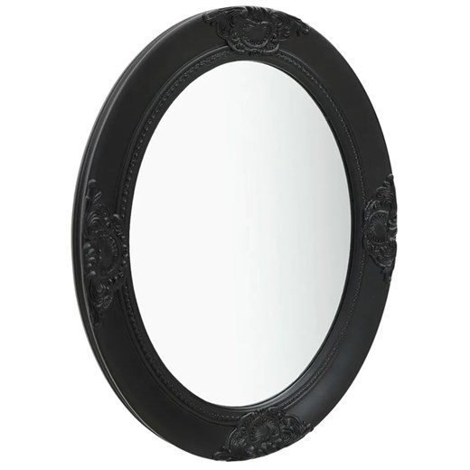 Czarne owalne lustro w rustykalnym stylu L8-P66 ze sklepu Edinos.pl w kategorii Lustra - zdjęcie 172441418