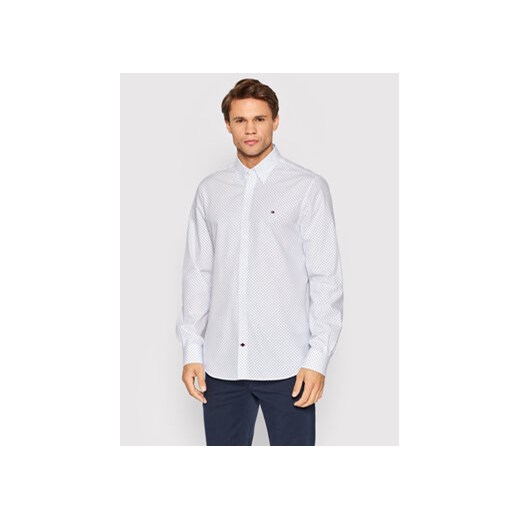 Tommy Hilfiger Tailored Koszula Circle Print MW0MW23269 Biały Regular Fit 43 MODIVO okazja