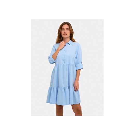 Kaffe Sukienka koszulowa Naya 10505399 Błękitny Relaxed Fit ze sklepu MODIVO w kategorii Sukienki - zdjęcie 172442767