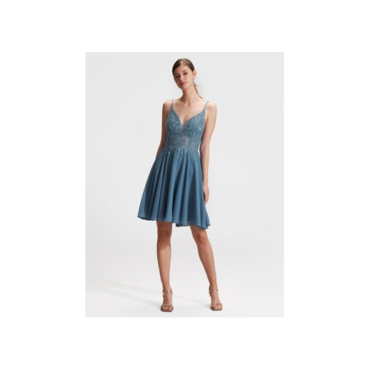 Hey Kyla Sukienka koktajlowa 5AG003HK Niebieski Regular Fit ze sklepu MODIVO w kategorii Sukienki - zdjęcie 172442885