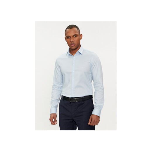 Calvin Klein Koszula Micro Dot K10K112884 Błękitny Slim Fit ze sklepu MODIVO w kategorii Koszule męskie - zdjęcie 172442907