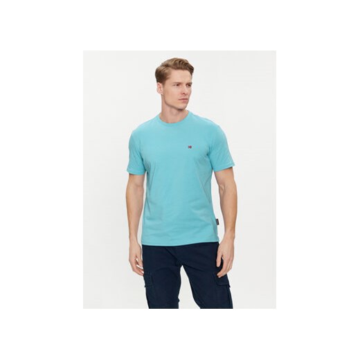 Napapijri T-Shirt Salis NP0A4H8D Błękitny Regular Fit Napapijri M promocja MODIVO