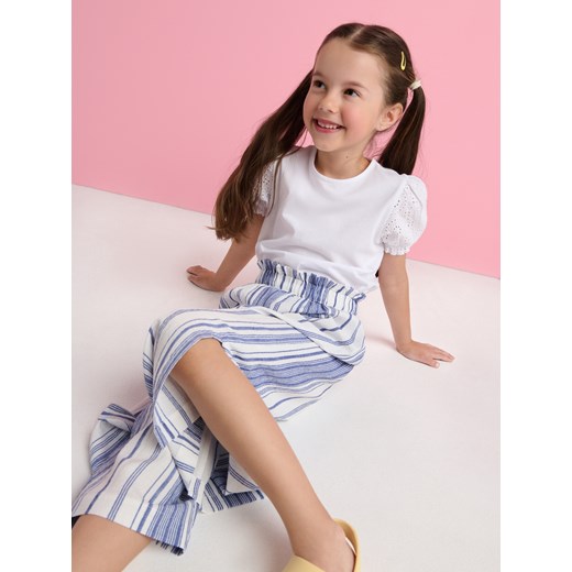 Sinsay - Spodnie wide leg - granatowy Sinsay 128 Sinsay
