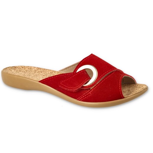 Befado obuwie damskie pu 265D027 czerwone ze sklepu ButyModne.pl w kategorii Kapcie damskie - zdjęcie 172447355