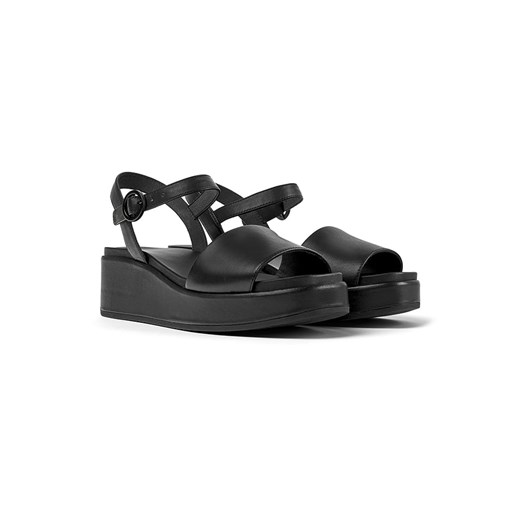 Camper Skórzane sandały w kolorze czarnym ze sklepu Limango Polska w kategorii Sandały damskie - zdjęcie 172447805