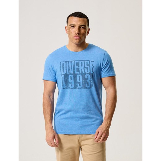 Koszulka LAIRD VIII J.Niebieski Melanż M ze sklepu Diverse w kategorii T-shirty męskie - zdjęcie 172448055