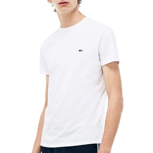 Koszulka Lacoste Crew Neck Pime Cotton Jersey TH6709-001 - biała ze sklepu streetstyle24.pl w kategorii T-shirty męskie - zdjęcie 172448428