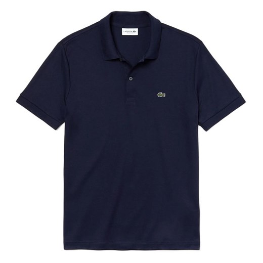 Koszulka Lacoste Cotton Shirt Regular Fit DH2050-166 - granatowa ze sklepu streetstyle24.pl w kategorii T-shirty męskie - zdjęcie 172448436