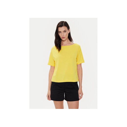 Sisley T-Shirt 3096L400N Żółty Relaxed Fit ze sklepu MODIVO w kategorii Bluzki damskie - zdjęcie 172449606