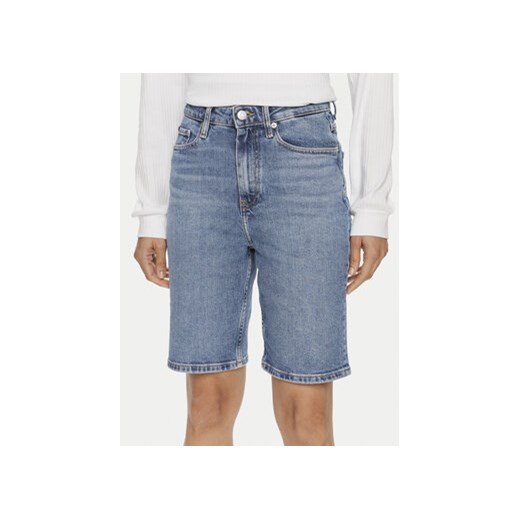 Tommy Hilfiger Szorty jeansowe WW0WW41323 Niebieski Slim Fit ze sklepu MODIVO w kategorii Szorty - zdjęcie 172449666