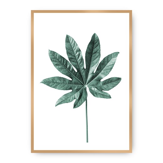 Plakat Leaf  Emerald Green ze sklepu dekoria.pl w kategorii Obrazy - zdjęcie 172474159