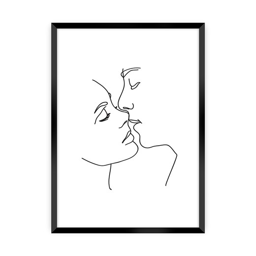 Plakat Kiss Line ze sklepu dekoria.pl w kategorii Obrazy - zdjęcie 172476306