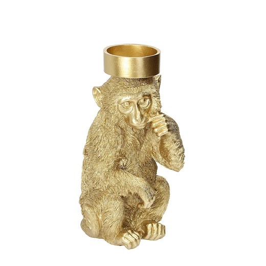 Świecznik Monkey Gold 31cm Dekoria One Size dekoria.pl