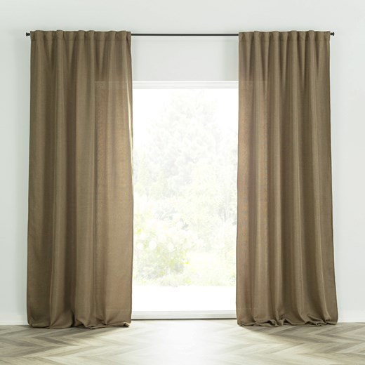 Zasłona BASIC na taśmie marszczącej 140x300cm jasne khaki 1 szt. ze sklepu dekoria.pl w kategorii Zasłony - zdjęcie 172482745
