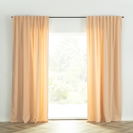 Zasłona BASIC na taśmie marszczącej 140x260cm waniliowy beż 1 szt. ze sklepu dekoria.pl w kategorii Zasłony - zdjęcie 172482797