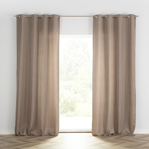 Zasłona BASIC na kółkach 140x280cm jasny taupe 1 szt. Dekoria One Size dekoria.pl