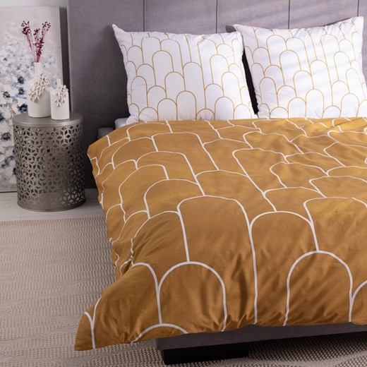 Komplet pościeli bawełnianej Yellow Rim 160x200cm ze sklepu dekoria.pl w kategorii Pościele - zdjęcie 172483127