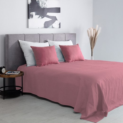 Narzuta na łóżko 260x260 Linen pink Dekoria One Size dekoria.pl