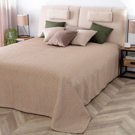 Pled Anthony 260x260cm beige Dekoria One Size dekoria.pl