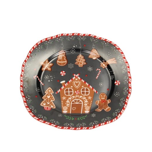 Talerz Gingerbread Cookies ⌀20cm Dekoria One Size dekoria.pl