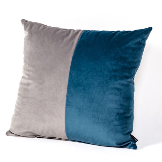 Poduszka Patchwork kwadratowa grey blue ze sklepu dekoria.pl w kategorii Poduszki dekoracyjne - zdjęcie 172487106