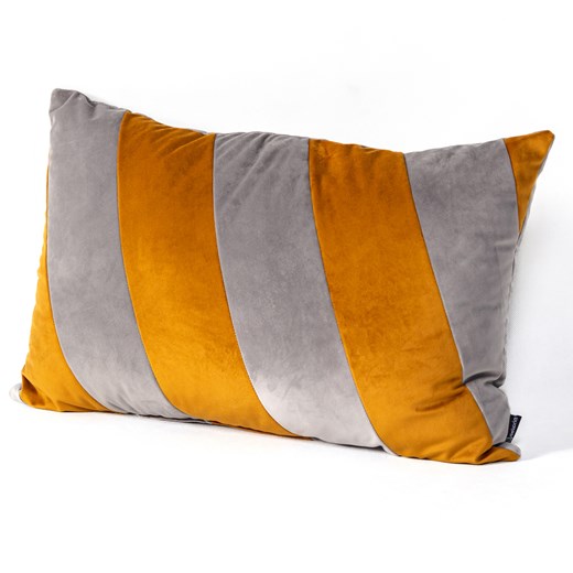 Poduszka Patchwork prostokątna grey orange ze sklepu dekoria.pl w kategorii Poduszki dekoracyjne - zdjęcie 172487129