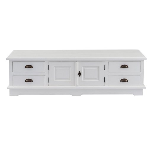 Szafka RTV Brighton 160x40x50cm white ze sklepu dekoria.pl w kategorii Szafki RTV - zdjęcie 172505056