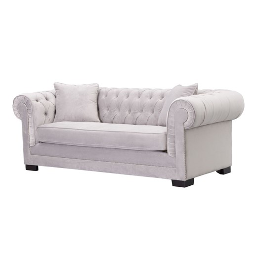 Sofa Chesterfield Classic Velvet Light Grey 3-os. ze sklepu dekoria.pl w kategorii Sofy i kanapy - zdjęcie 172516397