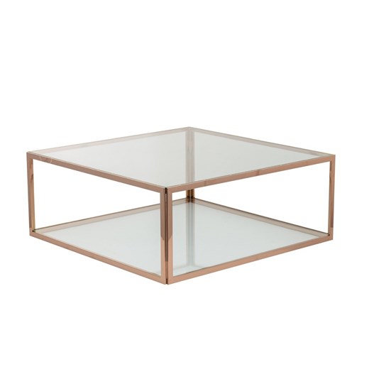 Stolik Qube rose gold 100x100x40cm Dekoria One Size dekoria.pl