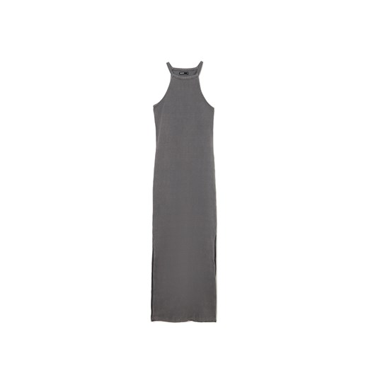 Cropp - Szara plisowana sukienka - szary ze sklepu Cropp w kategorii Sukienki - zdjęcie 172529377