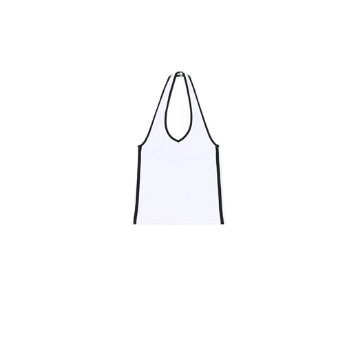 Cropp - Biały halterneck top - biały ze sklepu Cropp w kategorii Bluzki damskie - zdjęcie 172529455