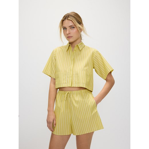 Reserved - Krótka koszula z bawełny - wielobarwny Reserved L Reserved