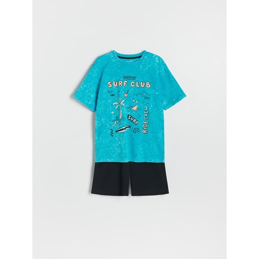 Reserved - Dwuczęściowa piżama z nadrukiem - morski ze sklepu Reserved w kategorii Piżamy dziecięce - zdjęcie 172530128
