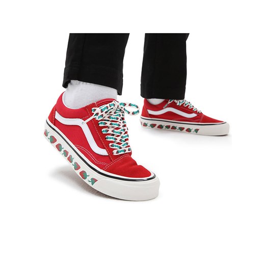 Vans Skórzane sneakersy &quot;Old Skool&quot; w kolorze czerwonym ze sklepu Limango Polska w kategorii Trampki dziecięce - zdjęcie 172531146