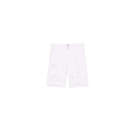 Cropp - Białe szorty loose - kremowy ze sklepu Cropp w kategorii Spodenki męskie - zdjęcie 172531576
