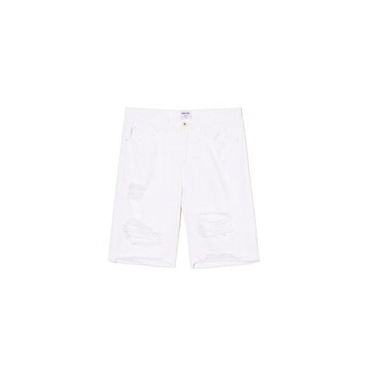 Cropp - Białe szorty loose - kremowy Cropp 36 Cropp