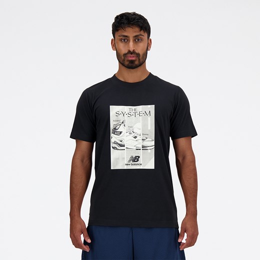 Koszulka męska New Balance MT41595BK – czarna ze sklepu New Balance Poland w kategorii T-shirty męskie - zdjęcie 172531696