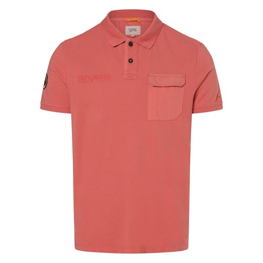 Camel Active Męska koszulka polo Mężczyźni Bawełna koralowy jednolity ze sklepu vangraaf w kategorii T-shirty męskie - zdjęcie 172532095