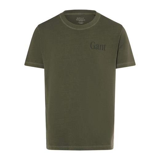 Gant Koszulka męska Mężczyźni Bawełna oliwkowy jednolity Gant XXXL vangraaf