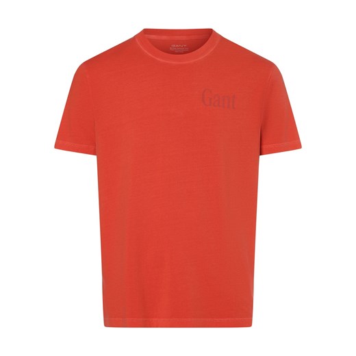 Gant Koszulka męska Mężczyźni Bawełna pomarańczowy jednolity ze sklepu vangraaf w kategorii T-shirty męskie - zdjęcie 172532108