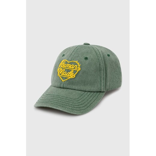 Human Made czapka z daszkiem bawełniana 6 Panel Cap kolor zielony z aplikacją HM27GD011 ze sklepu PRM w kategorii Czapki z daszkiem męskie - zdjęcie 172532517
