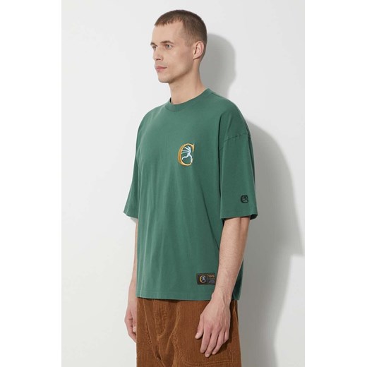 Champion t-shirt bawełniany męski kolor zielony z aplikacją 219999 ze sklepu PRM w kategorii T-shirty męskie - zdjęcie 172532686