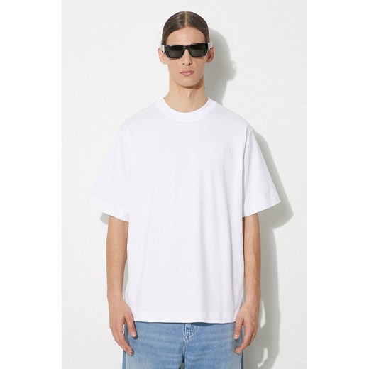 Lacoste t-shirt bawełniany męski kolor biały gładki TH7537 ze sklepu PRM w kategorii T-shirty męskie - zdjęcie 172532716