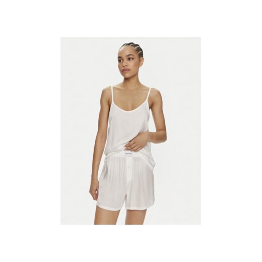 Calvin Klein Underwear Piżama 000QS7153E Biały Regular Fit ze sklepu MODIVO w kategorii Piżamy damskie - zdjęcie 172533318